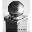 Заглушка кв.60х60(1мм) с шаром d57mm
