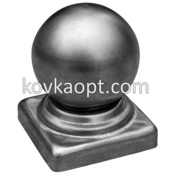 Заглушка кв50х50мм с шаром d50mm